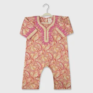 Jalabiya Onesie Ghaliya Paisleys Collection - Maroon