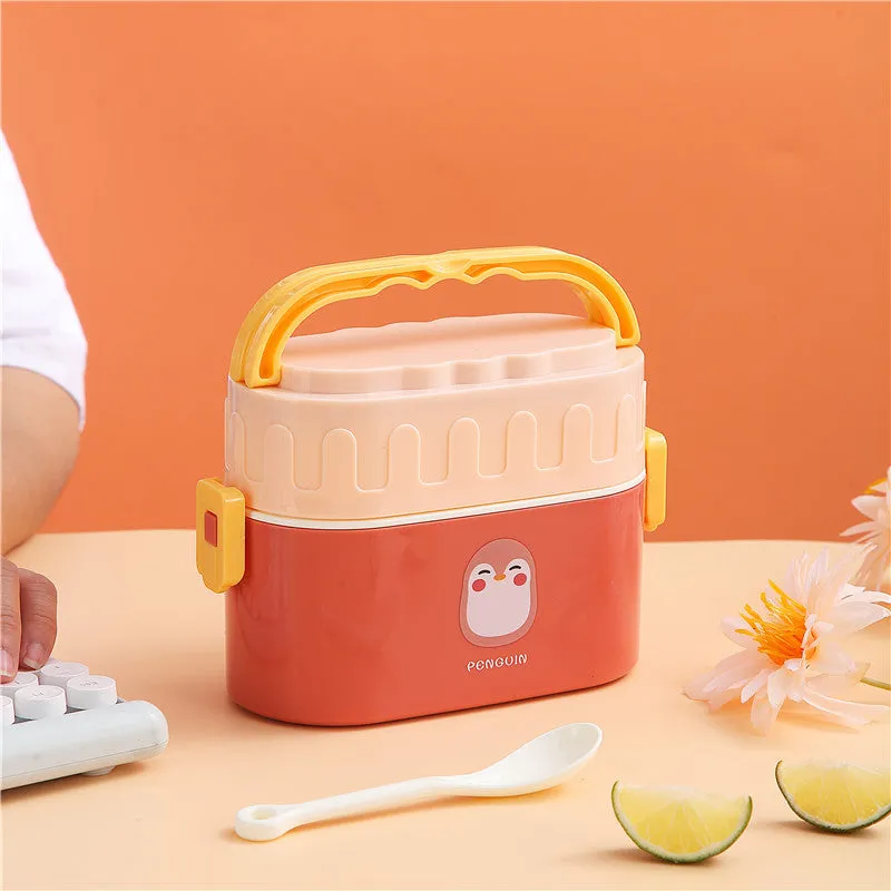 Kawaii Double Layers Bento Lunch Box - 950ml