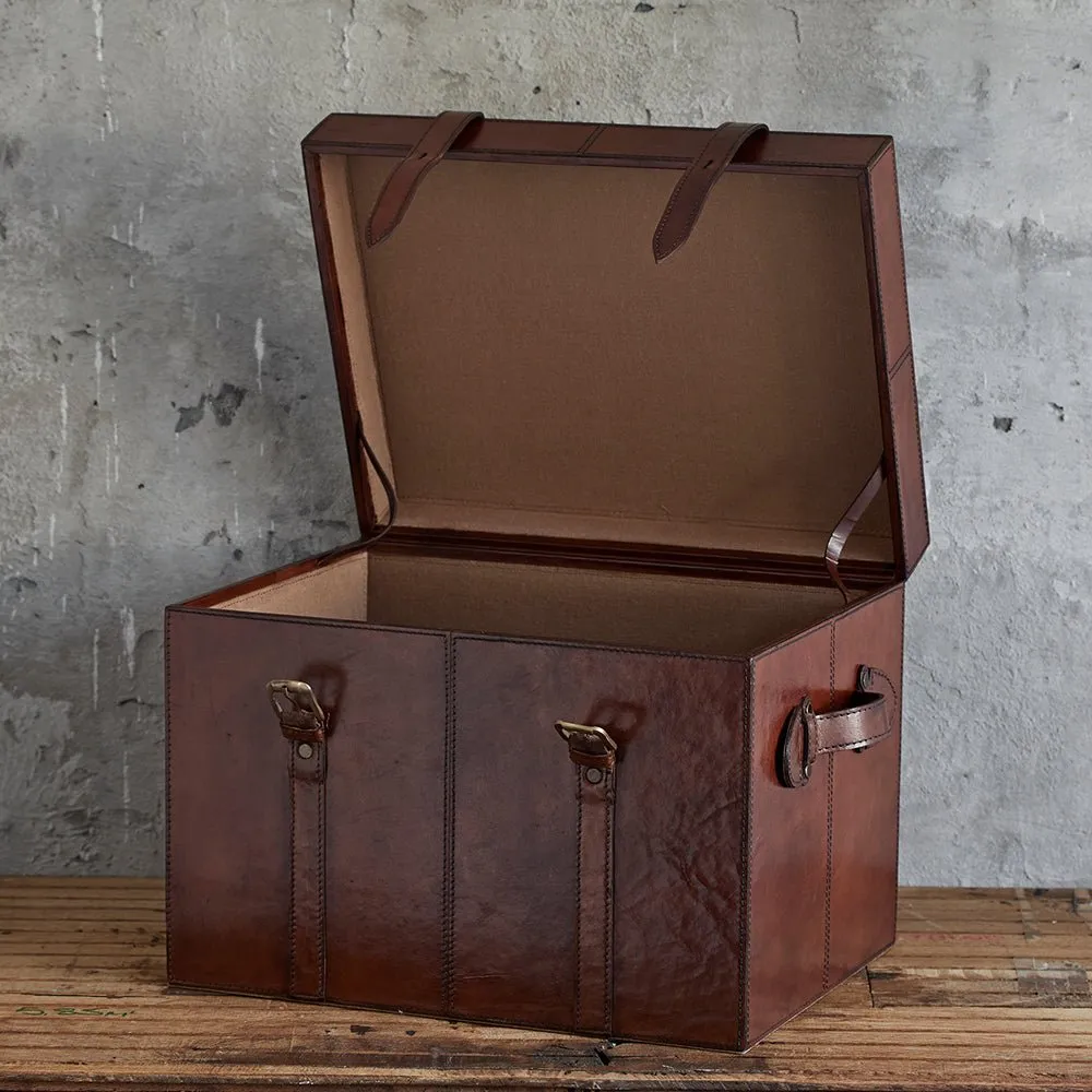 Leather Heirloom Trunk - Store Life's Mementos