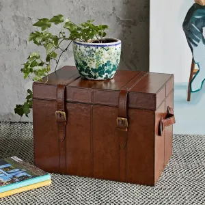 Leather Heirloom Trunk - Store Life's Mementos