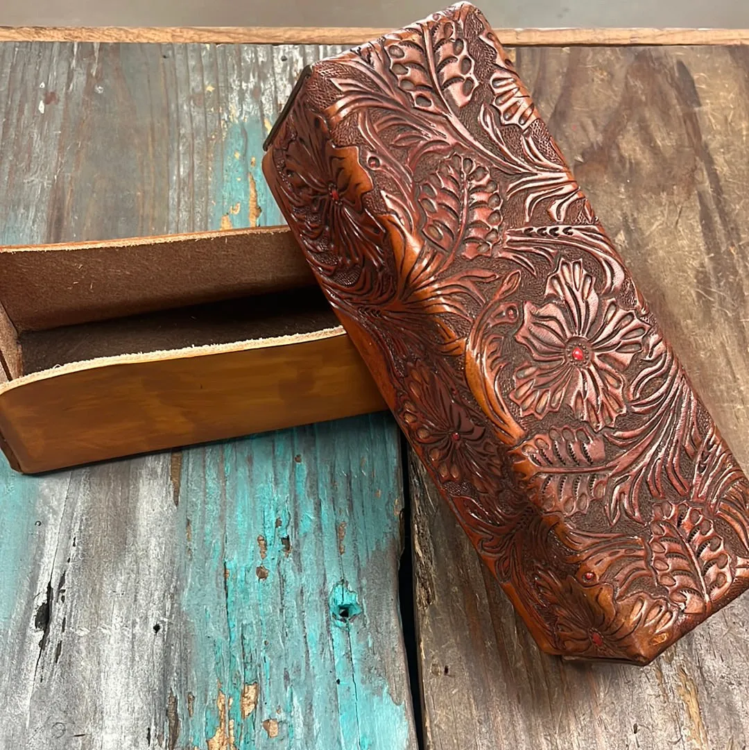 Leather Tooled Box (Multiple Sizes)