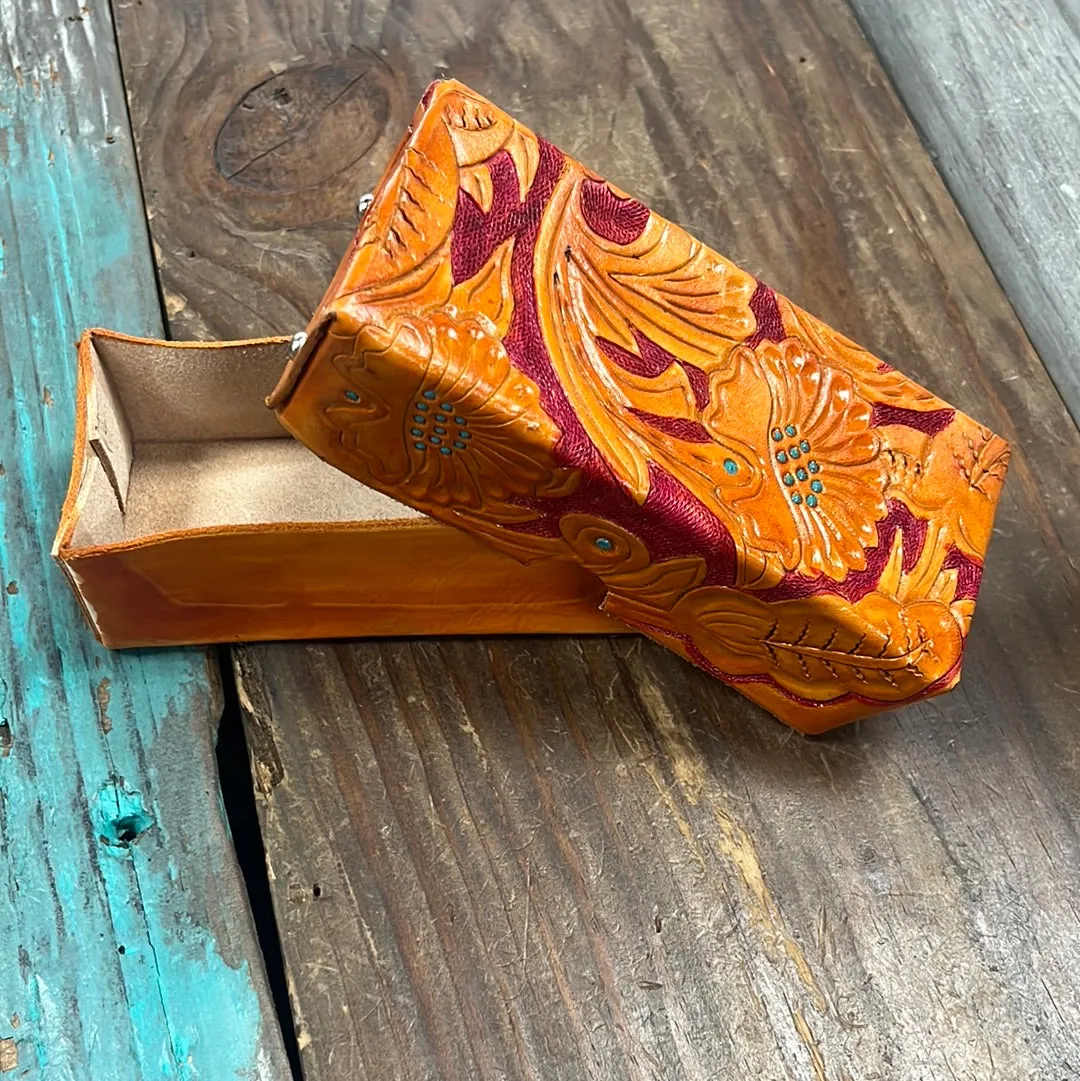 Leather Tooled Box (Multiple Sizes)