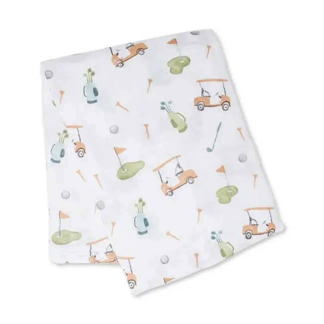 Lulujo Swaddle Blanket Muslin Cotton - Golf