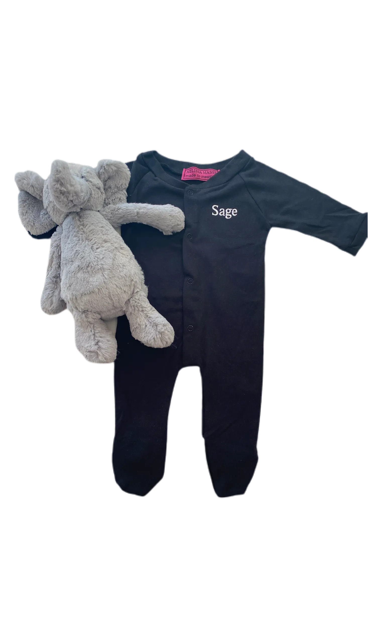 Melissa Masse Plush Blanket, Onsie & Jellycat set