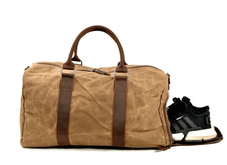 Men's Canvas Leather Bags for Traveling 6061