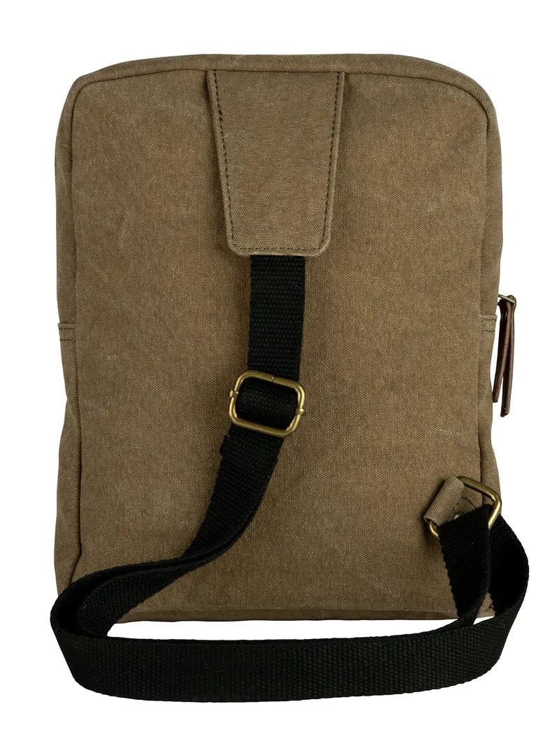 Mona B Upcycled Canvas Messenger Crossbody Bag with Stylish Design for Men and Women: Brad