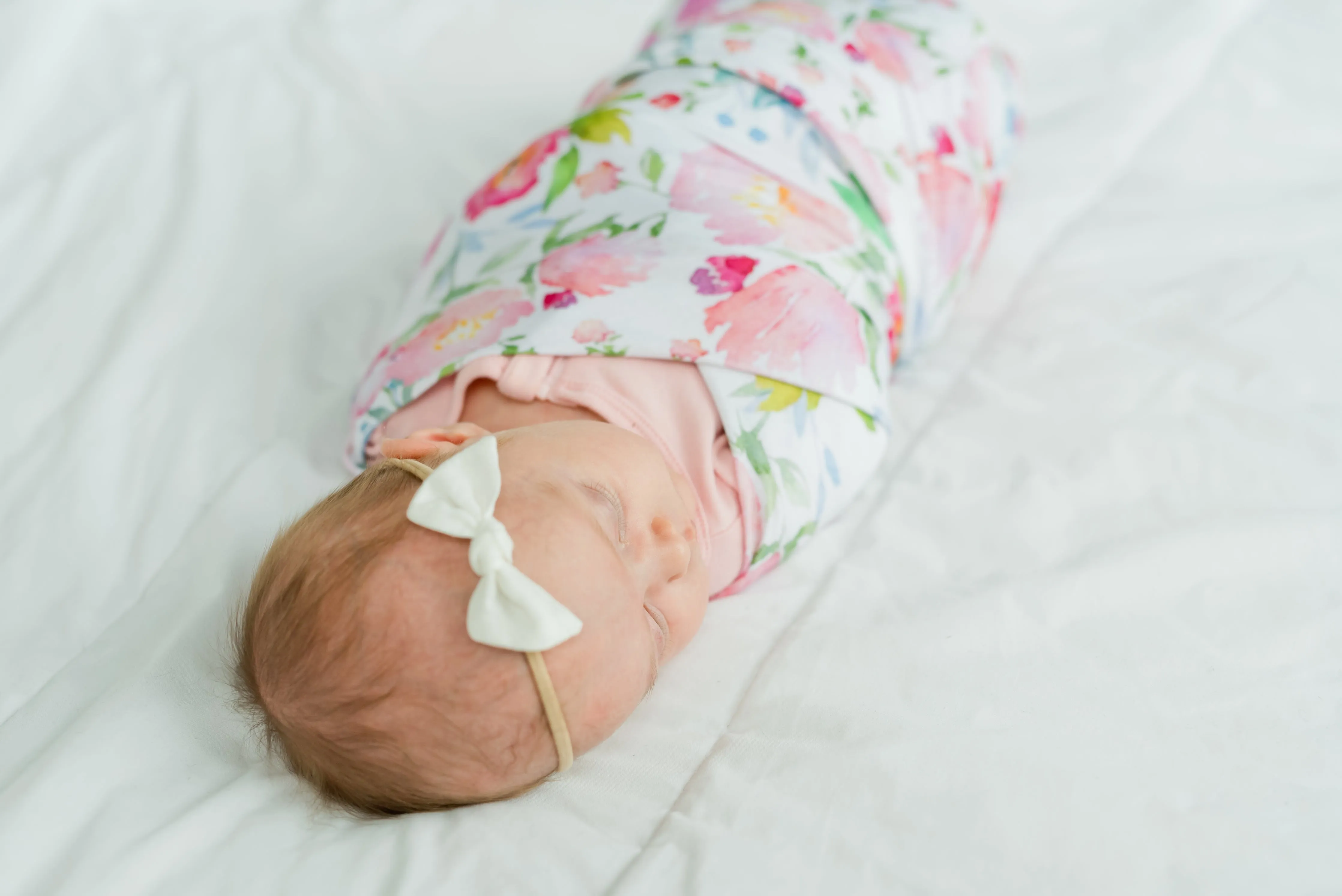 Muslin Swaddle Blanket - Watercolor Floral