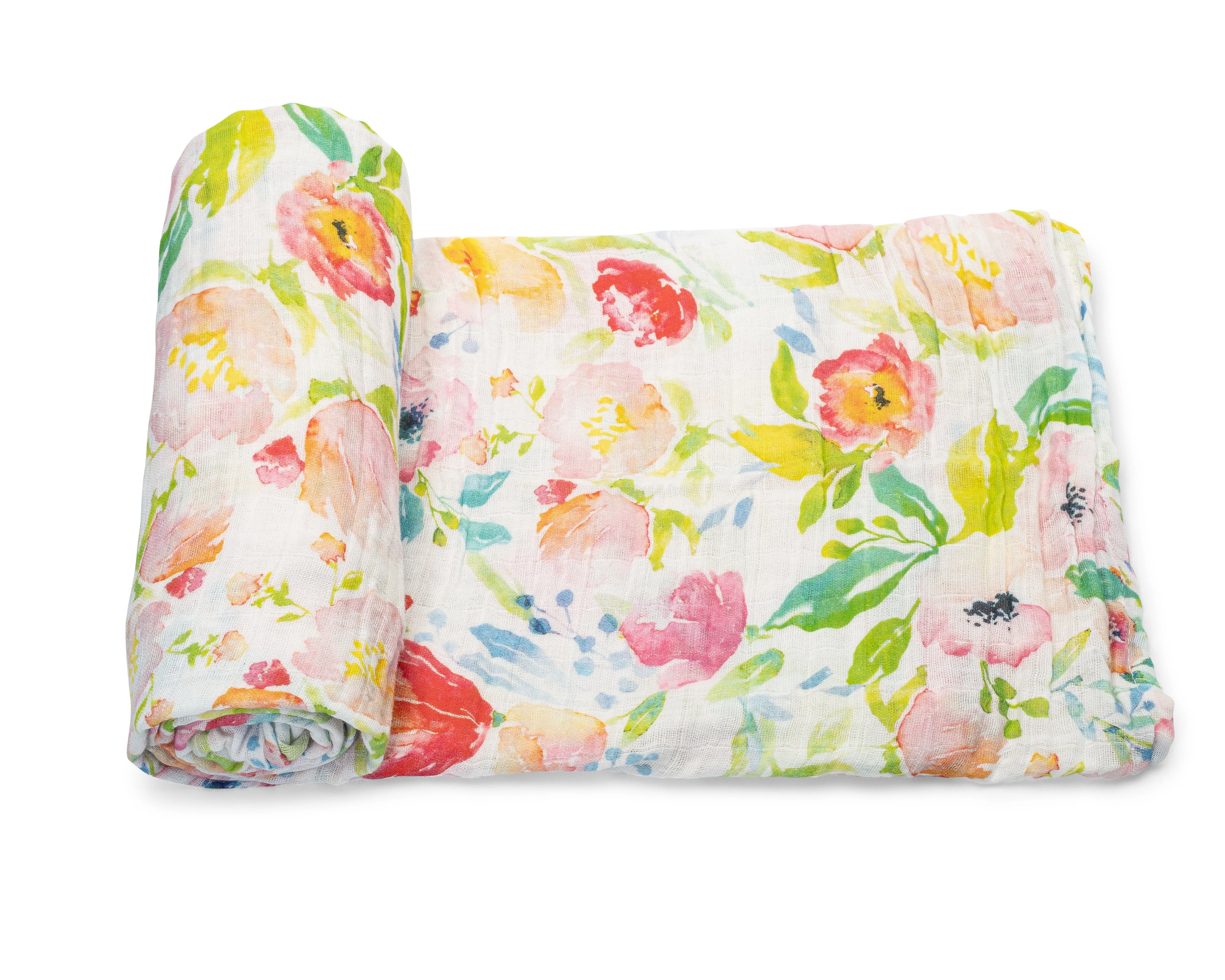 Muslin Swaddle Blanket - Watercolor Floral