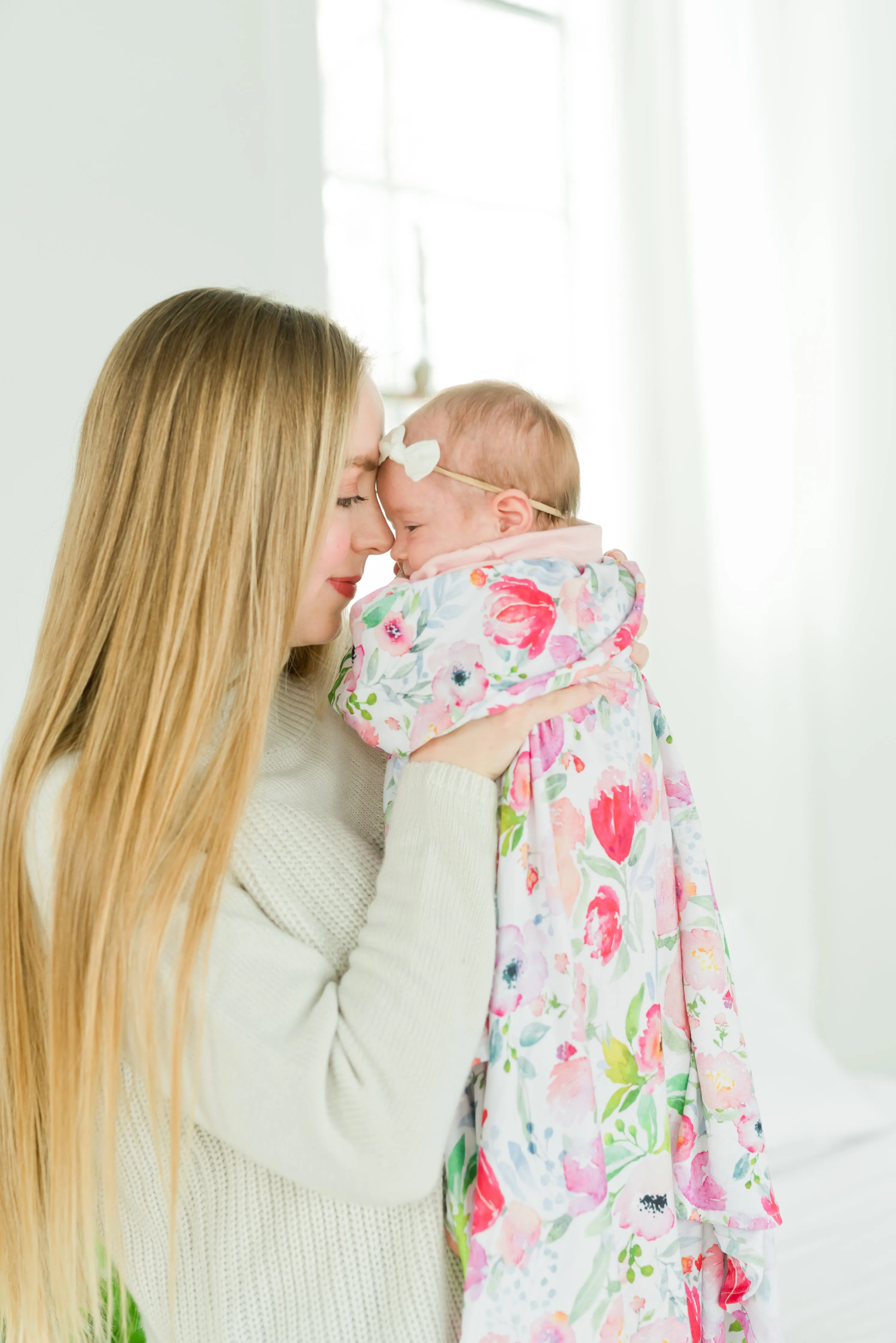 Muslin Swaddle Blanket - Watercolor Floral