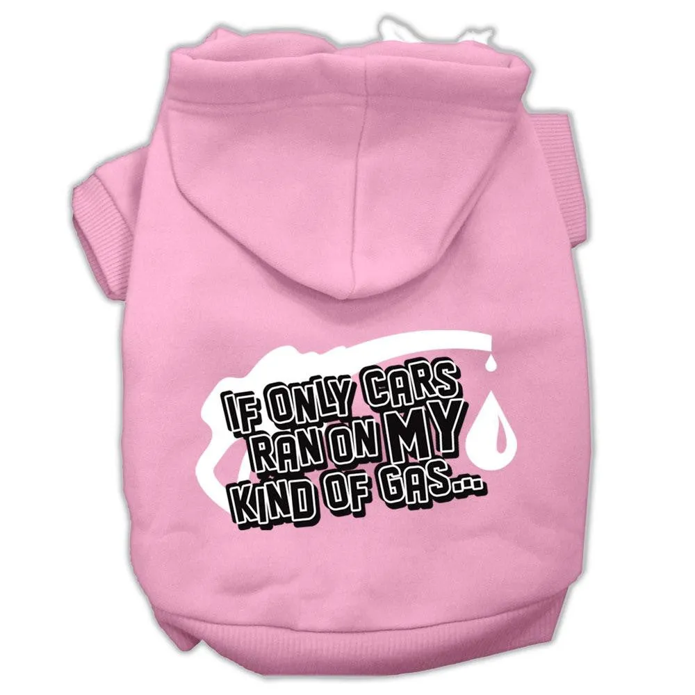 My Kind of Gas Screen Print Pet Hoodies Light Pink Size XL (16)