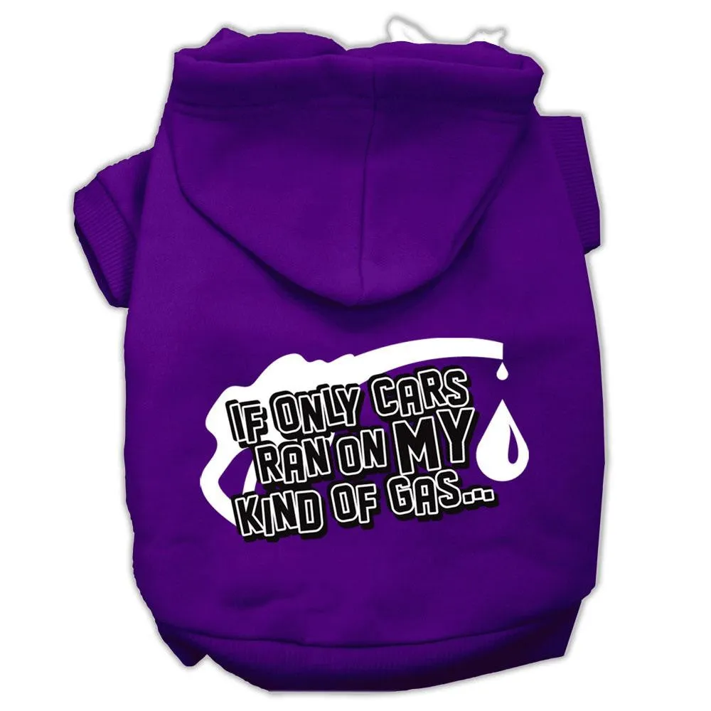 My Kind of Gas Screen Print Pet Hoodies Purple Size XS (8)