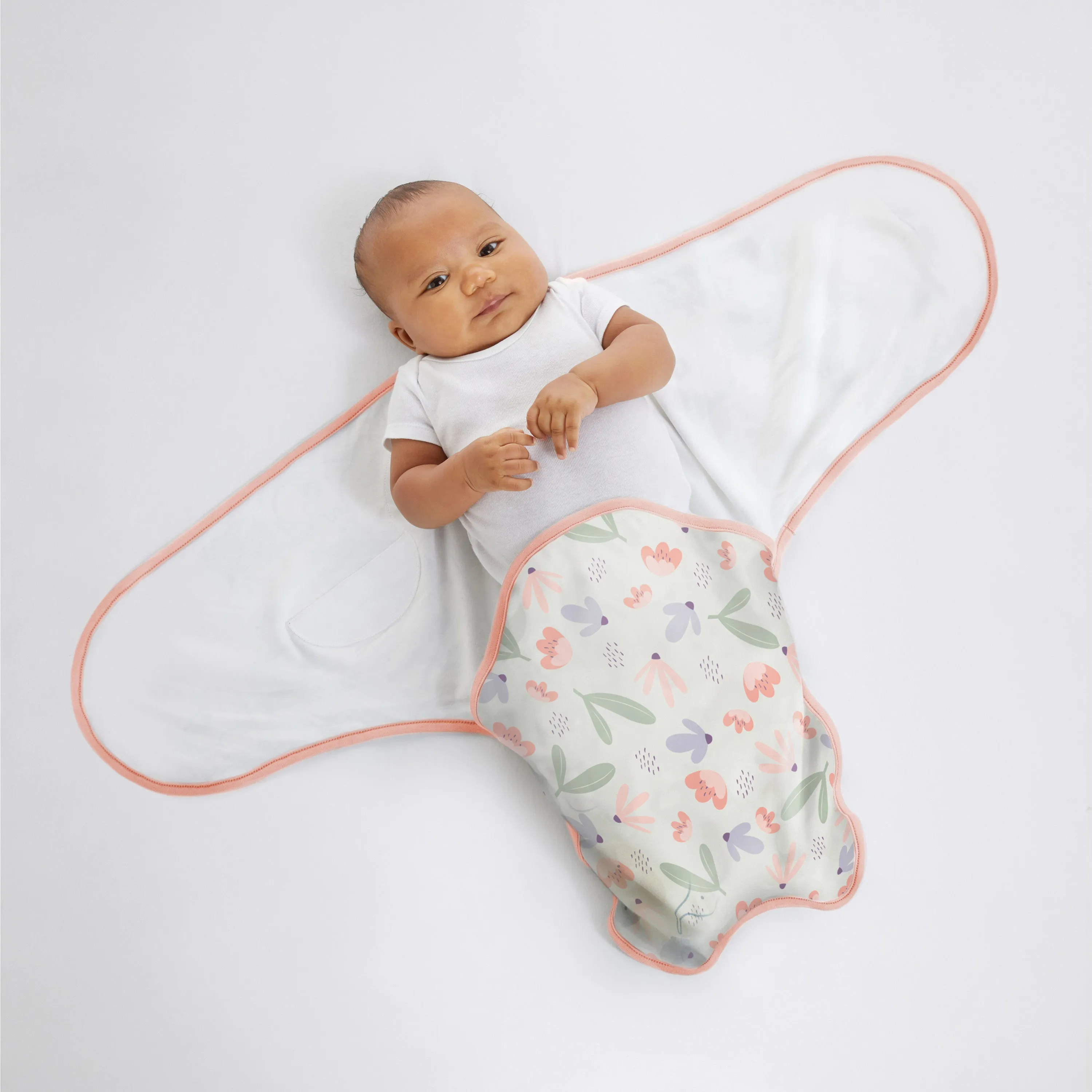 Naps & Nights Adjustable Easy-Wrap Baby Swaddle Set - Posy