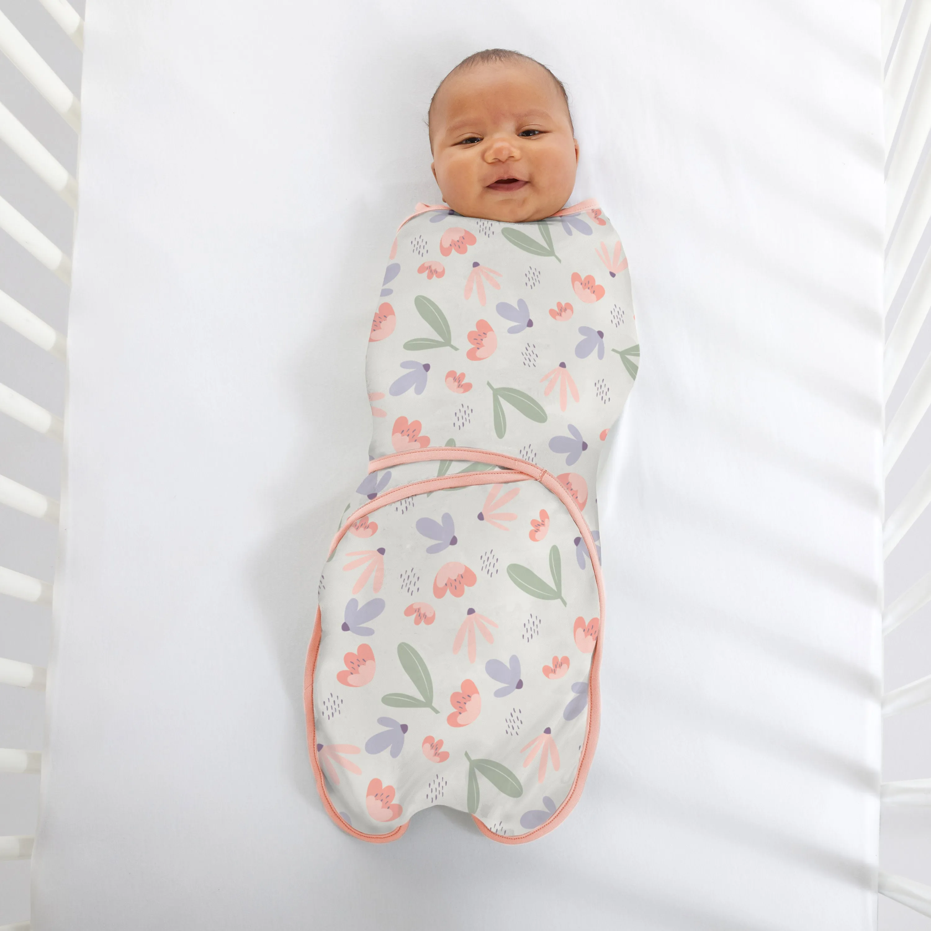 Naps & Nights Adjustable Easy-Wrap Baby Swaddle Set - Posy