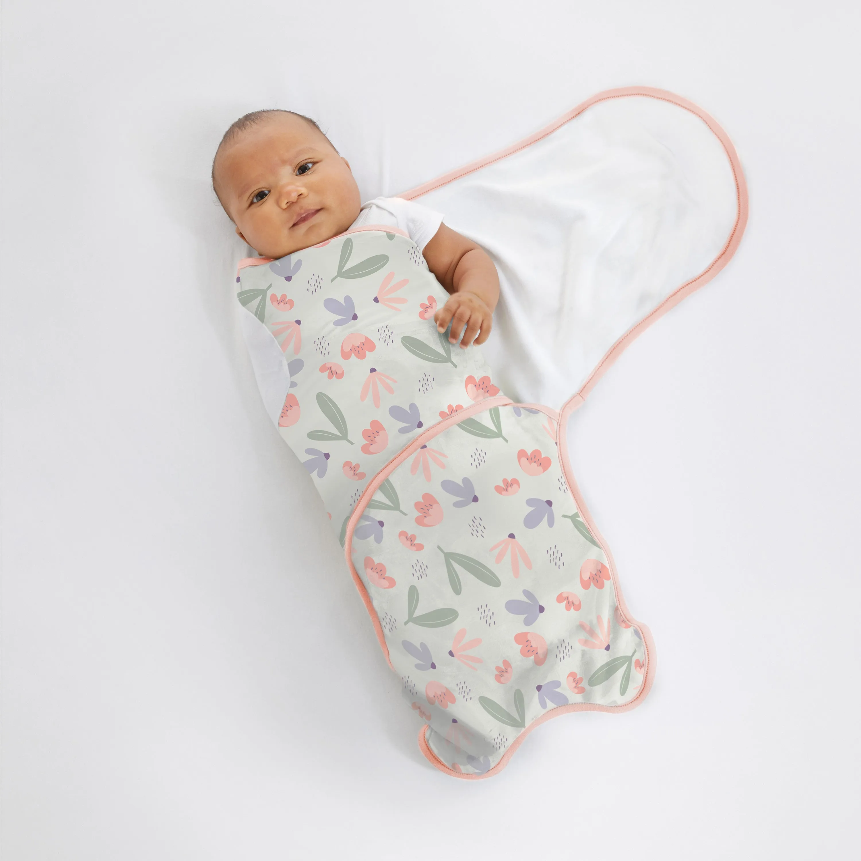 Naps & Nights Adjustable Easy-Wrap Baby Swaddle Set - Posy