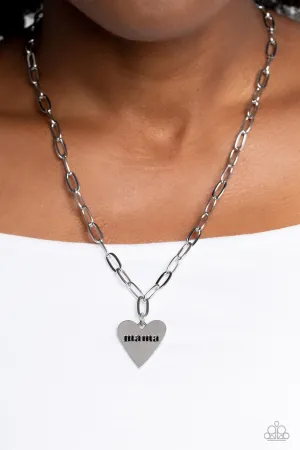 Necklaces Mama Cant Buy You Love - Silver MDAY S141