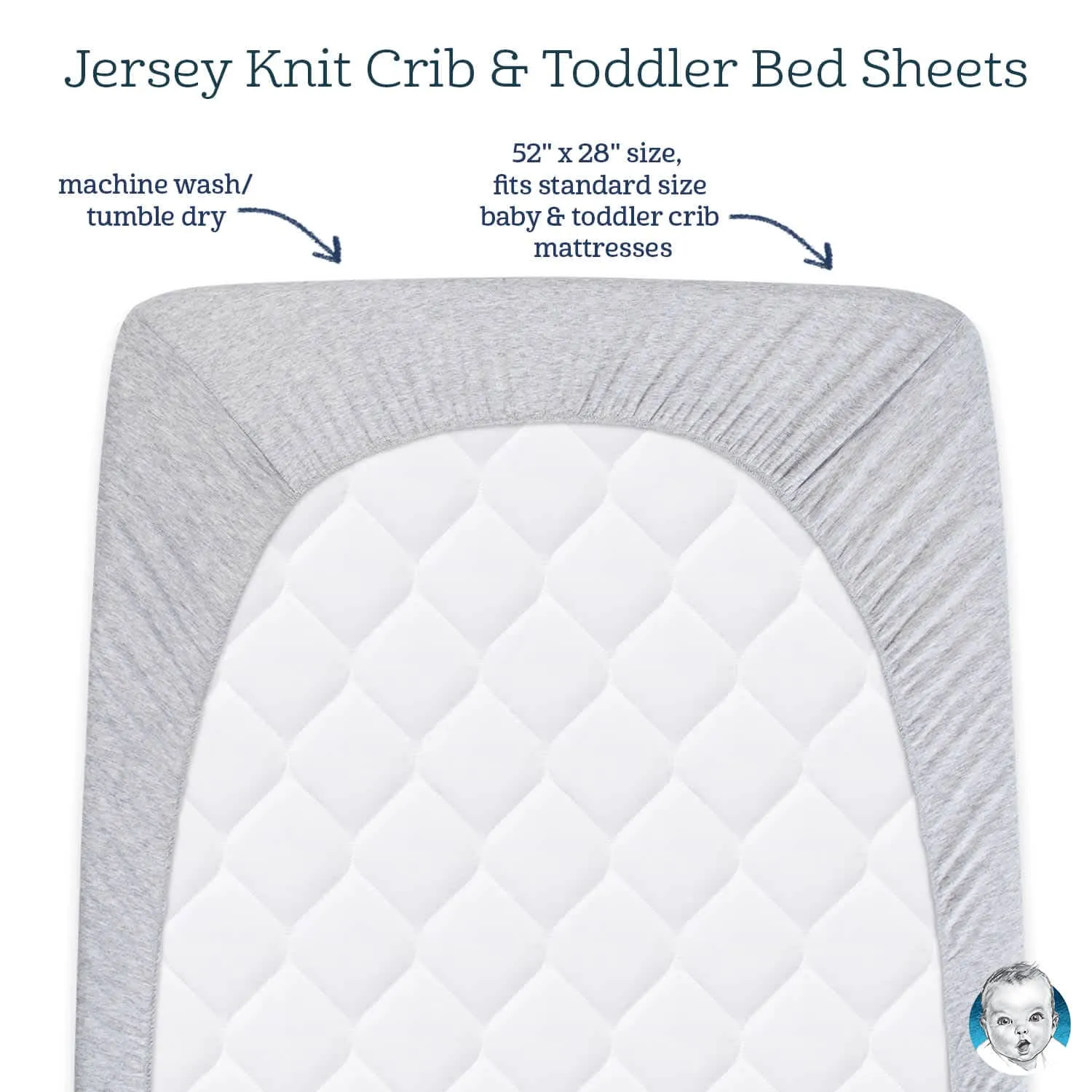 Neutral Stripes Fitted Crib Sheet