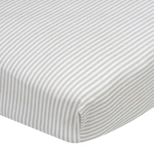 Neutral Stripes Fitted Crib Sheet