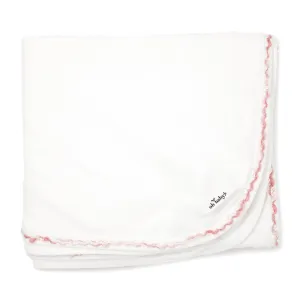 oh baby! Trimmed Layette Blanket - Parfait Blush - Cream