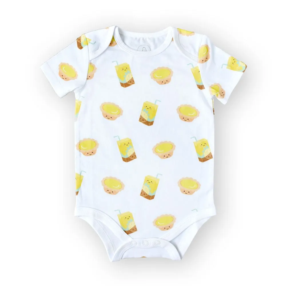 Organic Cotton Baby Onesie - Lemon Tea   Egg Tart