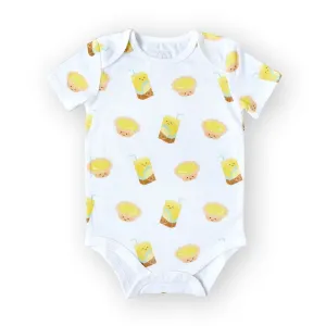 Organic Cotton Baby Onesie - Lemon Tea   Egg Tart