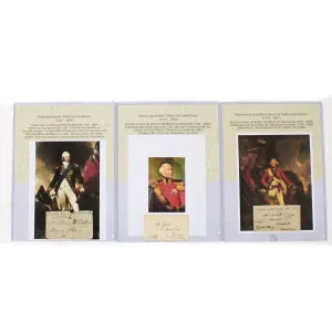 Original British Sons of King George III Signature Collection