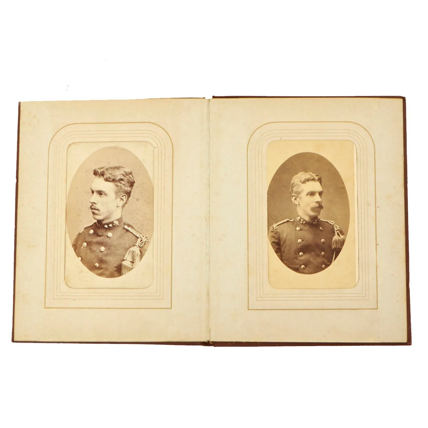 Original Dutch 19th Century Soldier Photo Album - Portraits Taken Showing Progression Over Decades