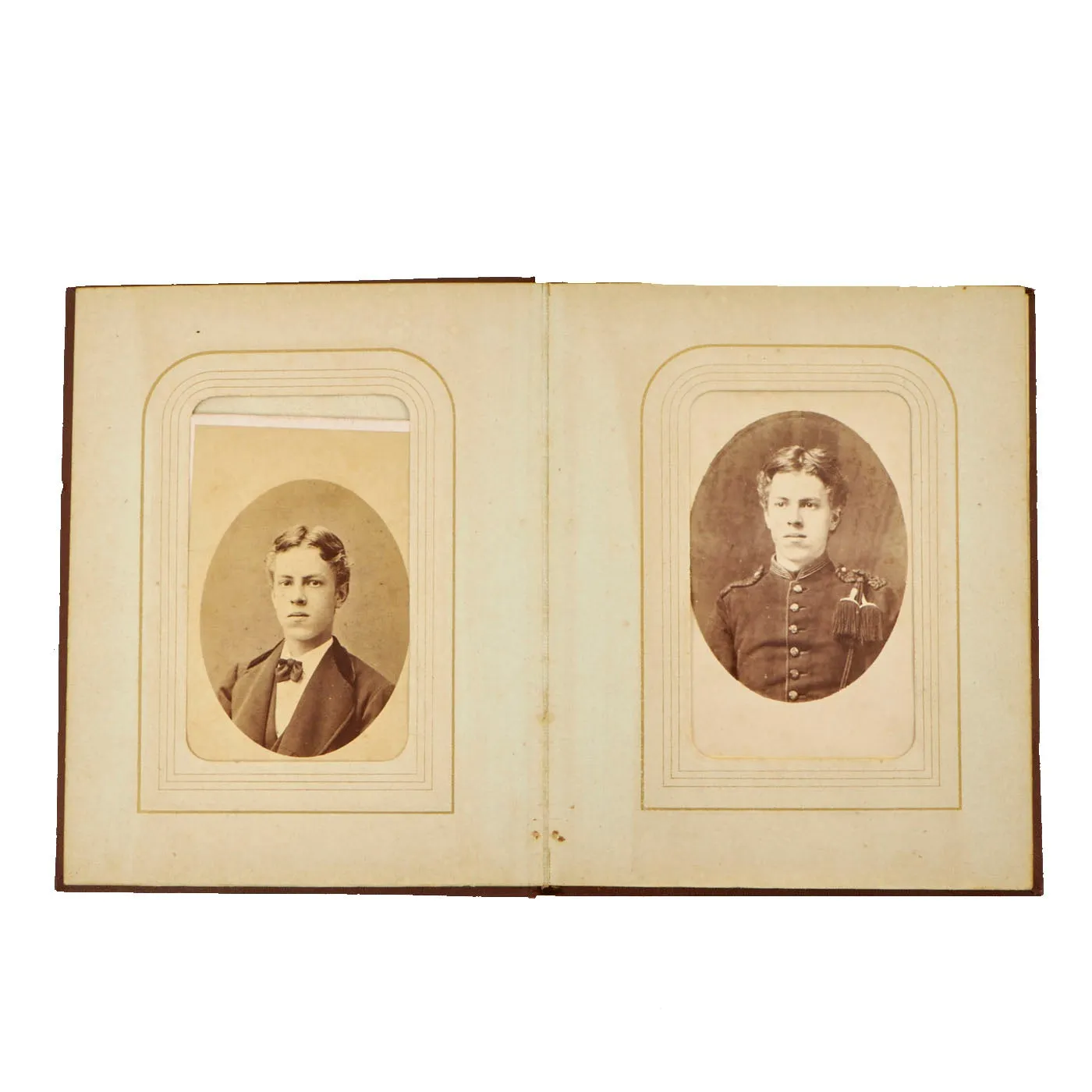 Original Dutch 19th Century Soldier Photo Album - Portraits Taken Showing Progression Over Decades