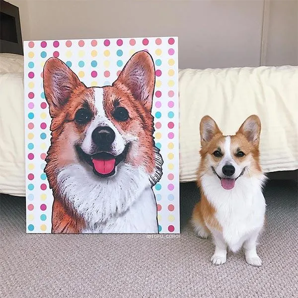 Original Pet Pop Art Canvas Wrap