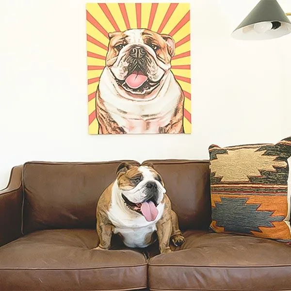 Original Pet Pop Art Canvas Wrap