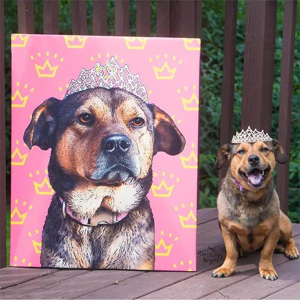 Original Pet Pop Art Canvas Wrap