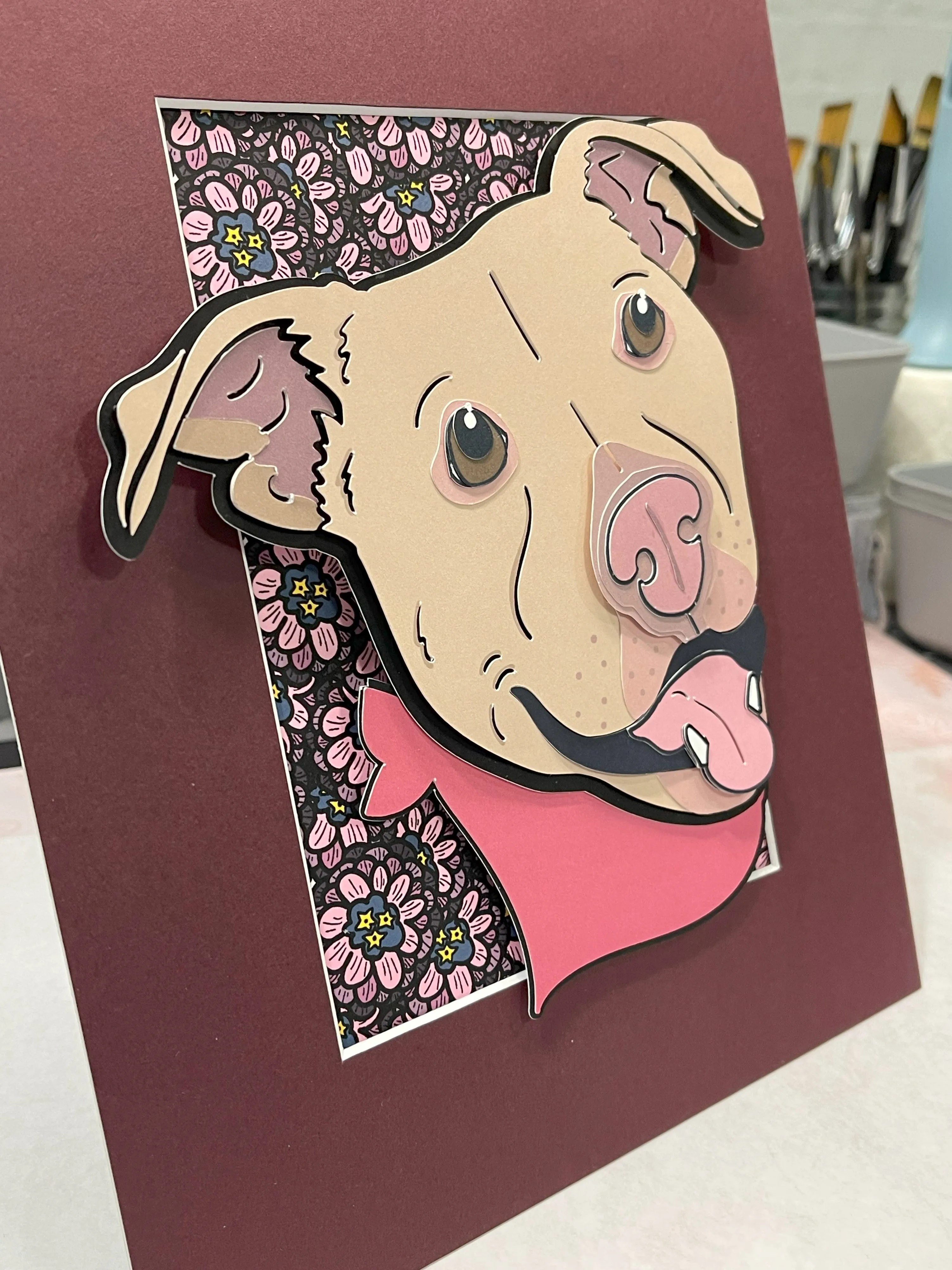 Paper Cut Pet Portrait | Custom Artwork