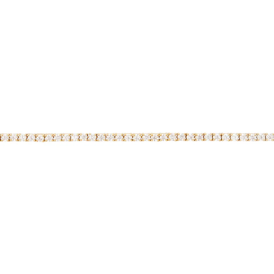 Pave 18K Gold Vermeil Tennis Necklace