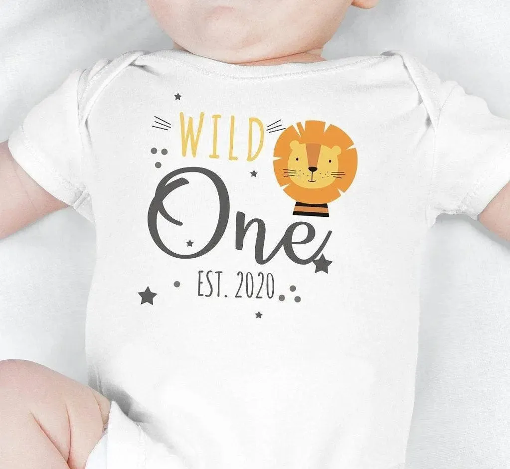 Personalised 1st Birthday Vest, Wild One Vest, First Birthday Baby Bodysuit, Personalised Baby Grow, Cake Smash Vest, Wild One Birthday Top