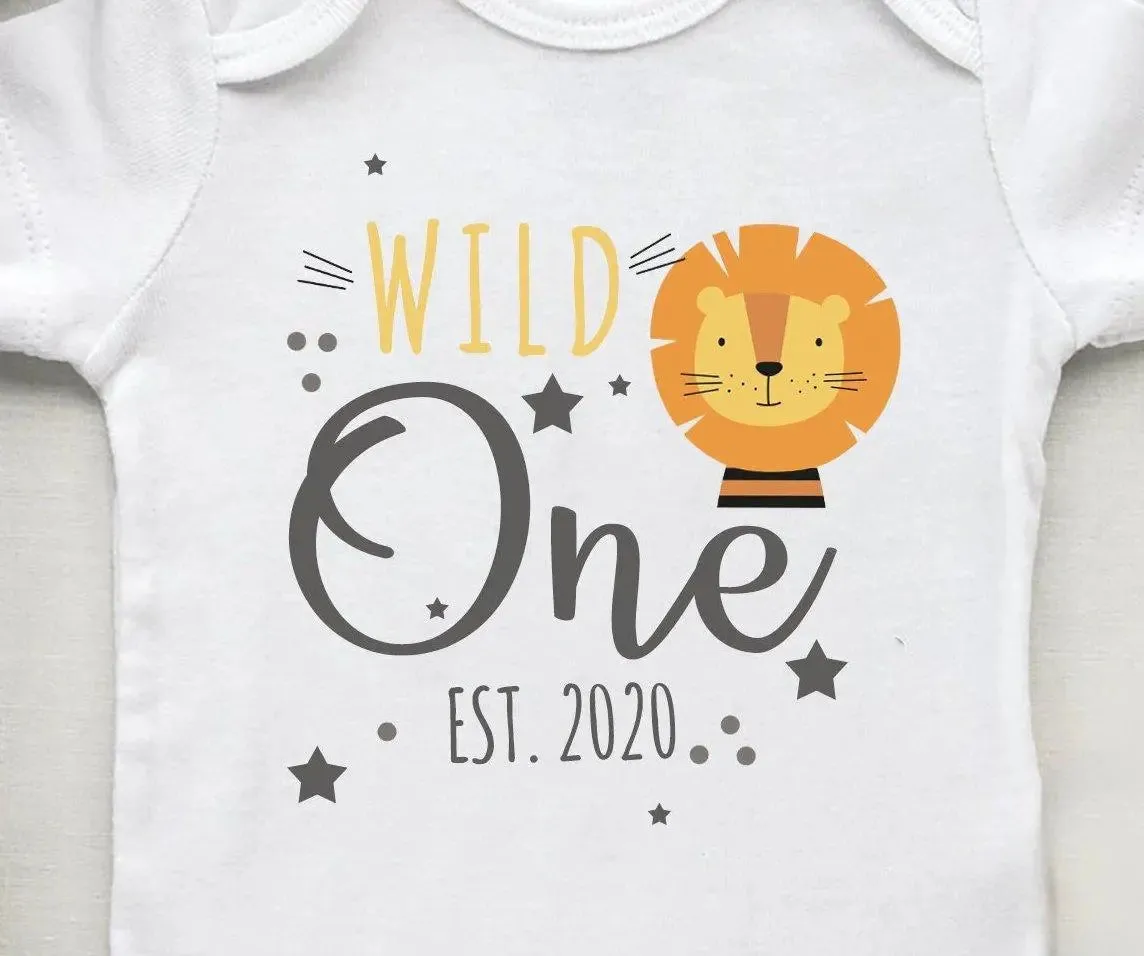 Personalised 1st Birthday Vest, Wild One Vest, First Birthday Baby Bodysuit, Personalised Baby Grow, Cake Smash Vest, Wild One Birthday Top