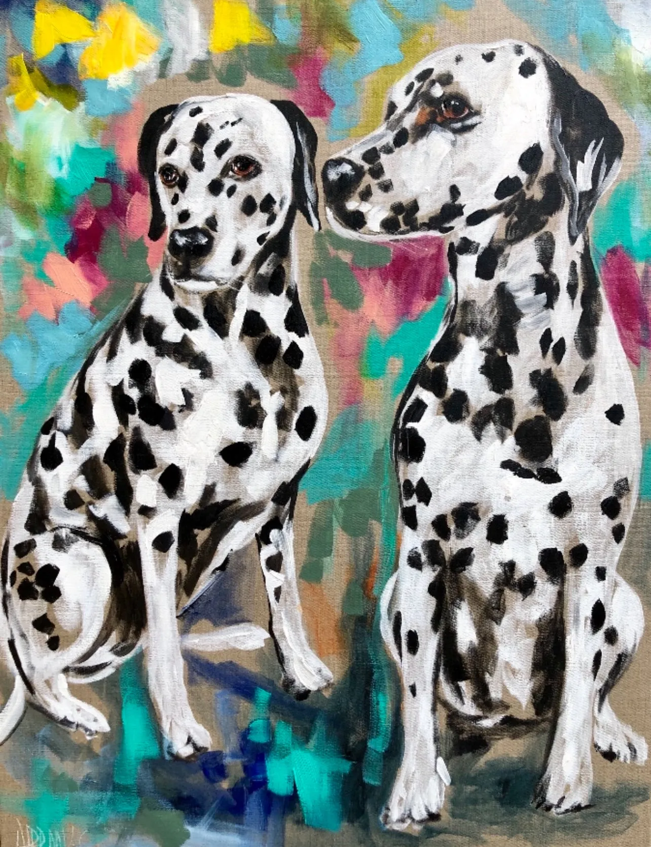 Pet portrait - commissioned - 75x100 cm