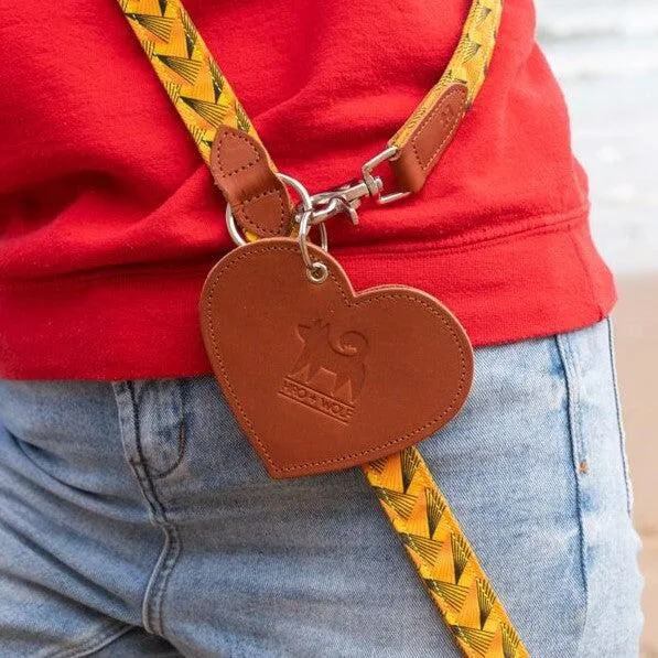 Poo Pouch Heart 'Brown Leather'