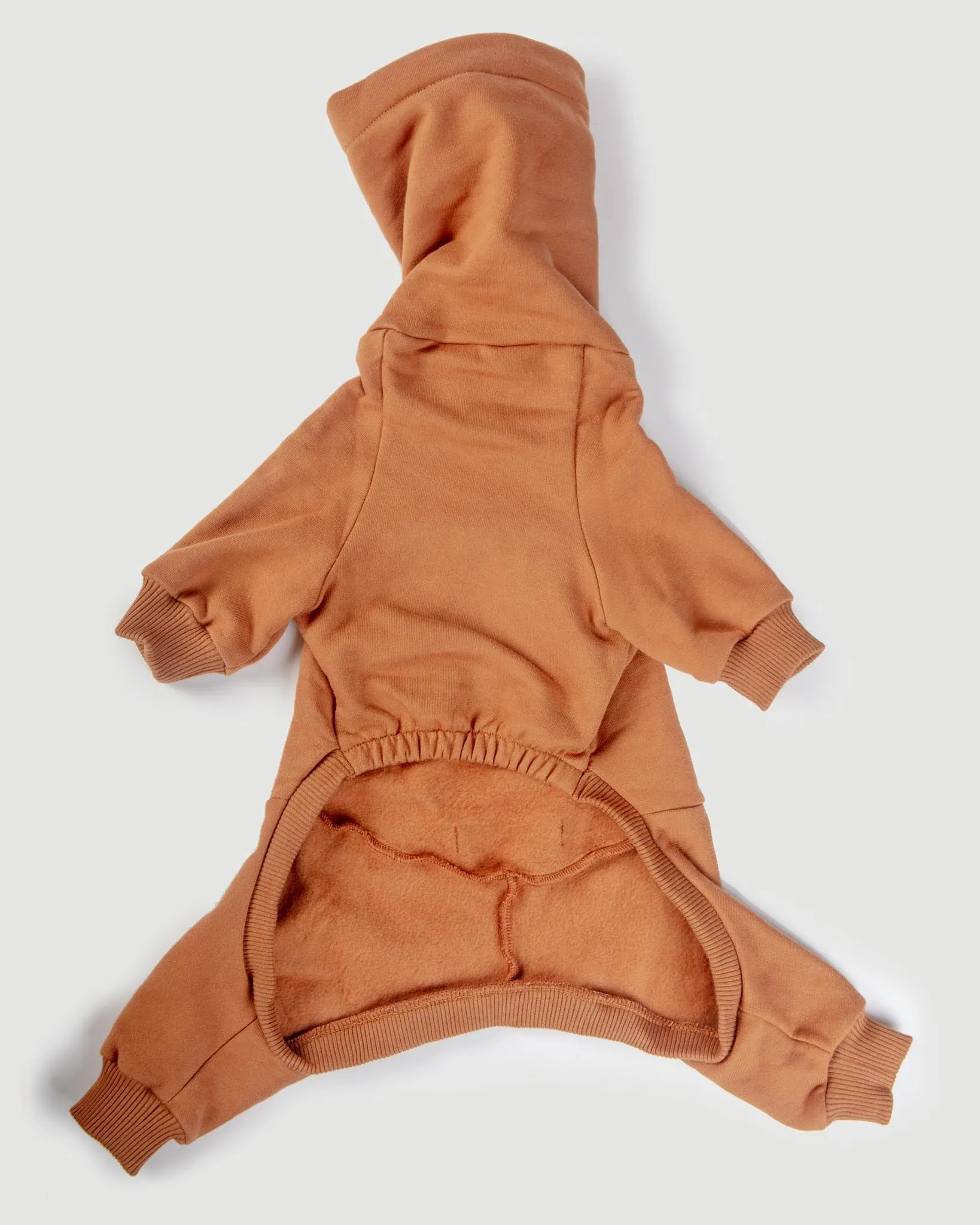 Sweatsuit Onesie for Dogs in Camel