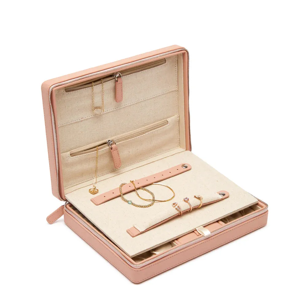 Travel Jewelry Case Large Blush