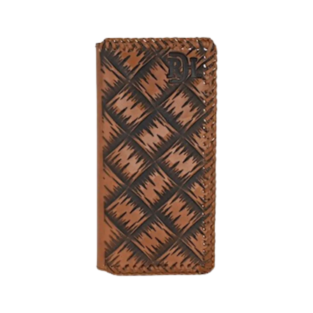 Trenditions Red Dirt Men's Basketweave Leather Wallet