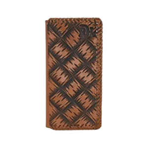 Trenditions Red Dirt Men's Basketweave Leather Wallet