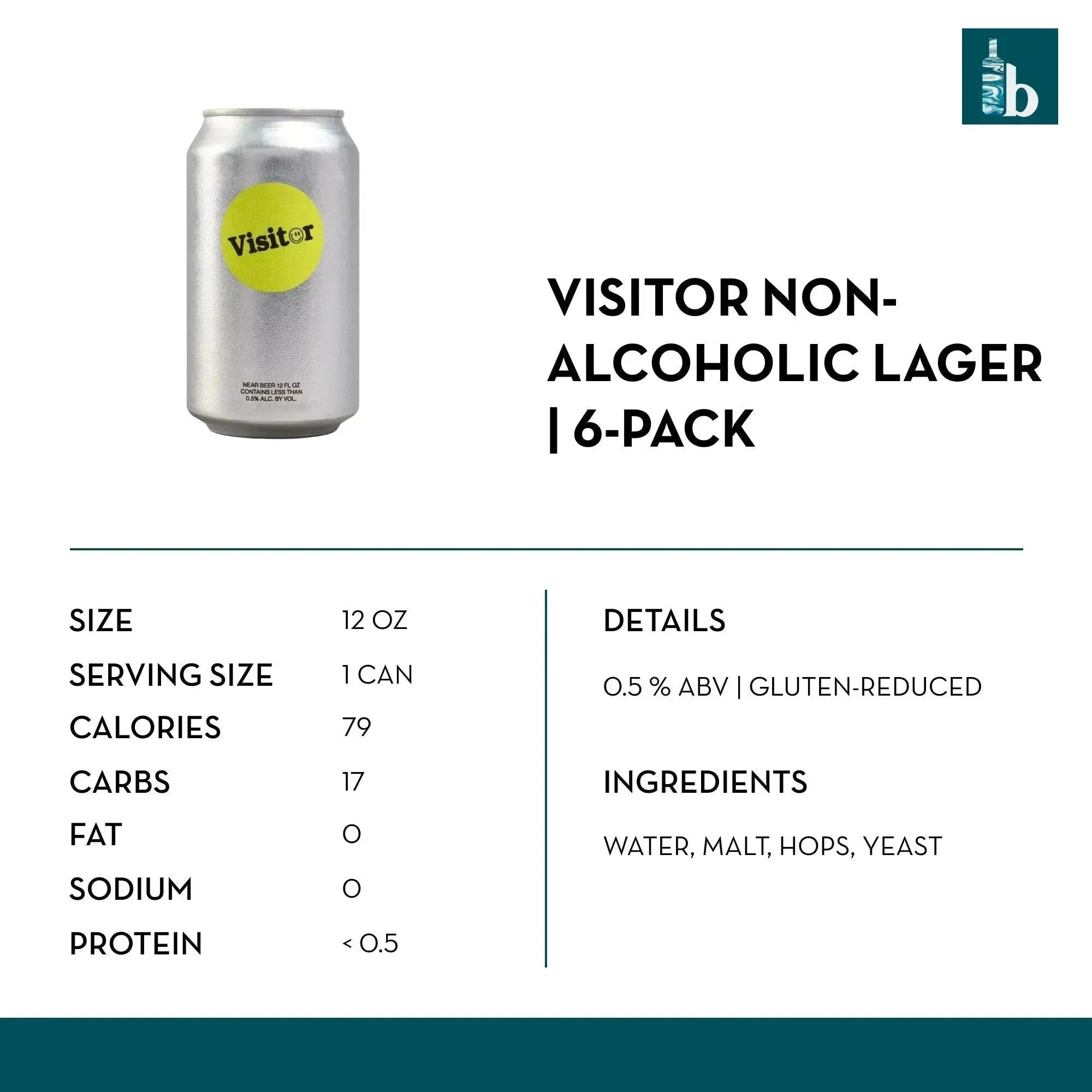 Visitor Non-Alcoholic Lager (6 pack)